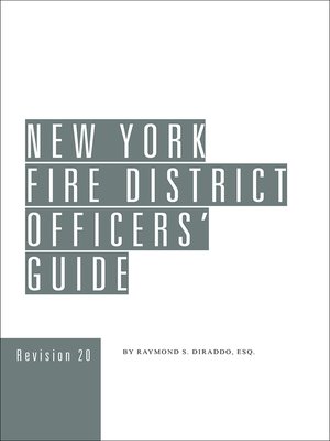 cover image of New York Fire District Officers' Guide